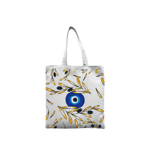 Τσάντα Βαμβακερή Ελιές - Μάτι 40x40x10cm (42-3370)
