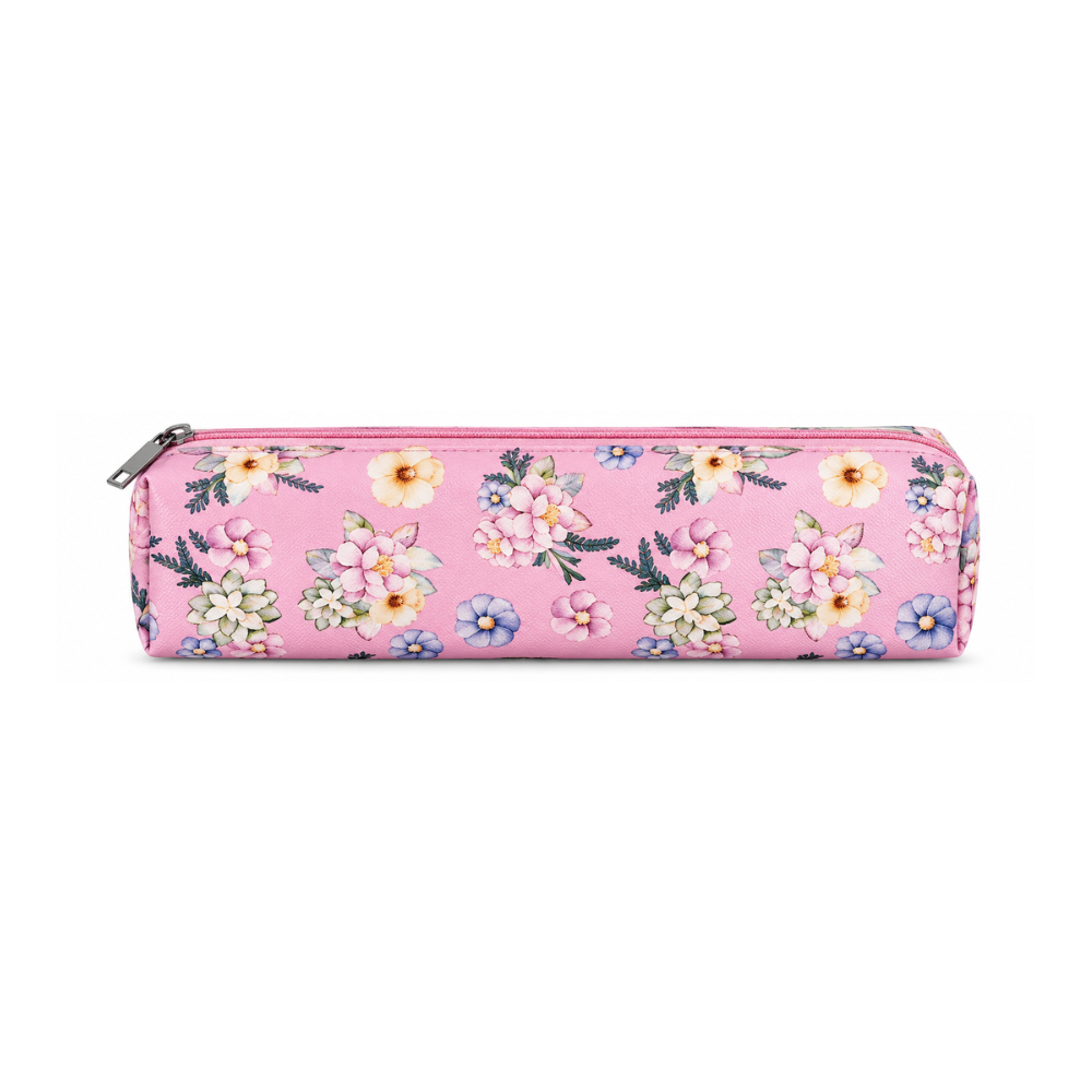 Κασετίνα Floral με Λουλούδια 19x5x4cm Ροζ (50-2933)