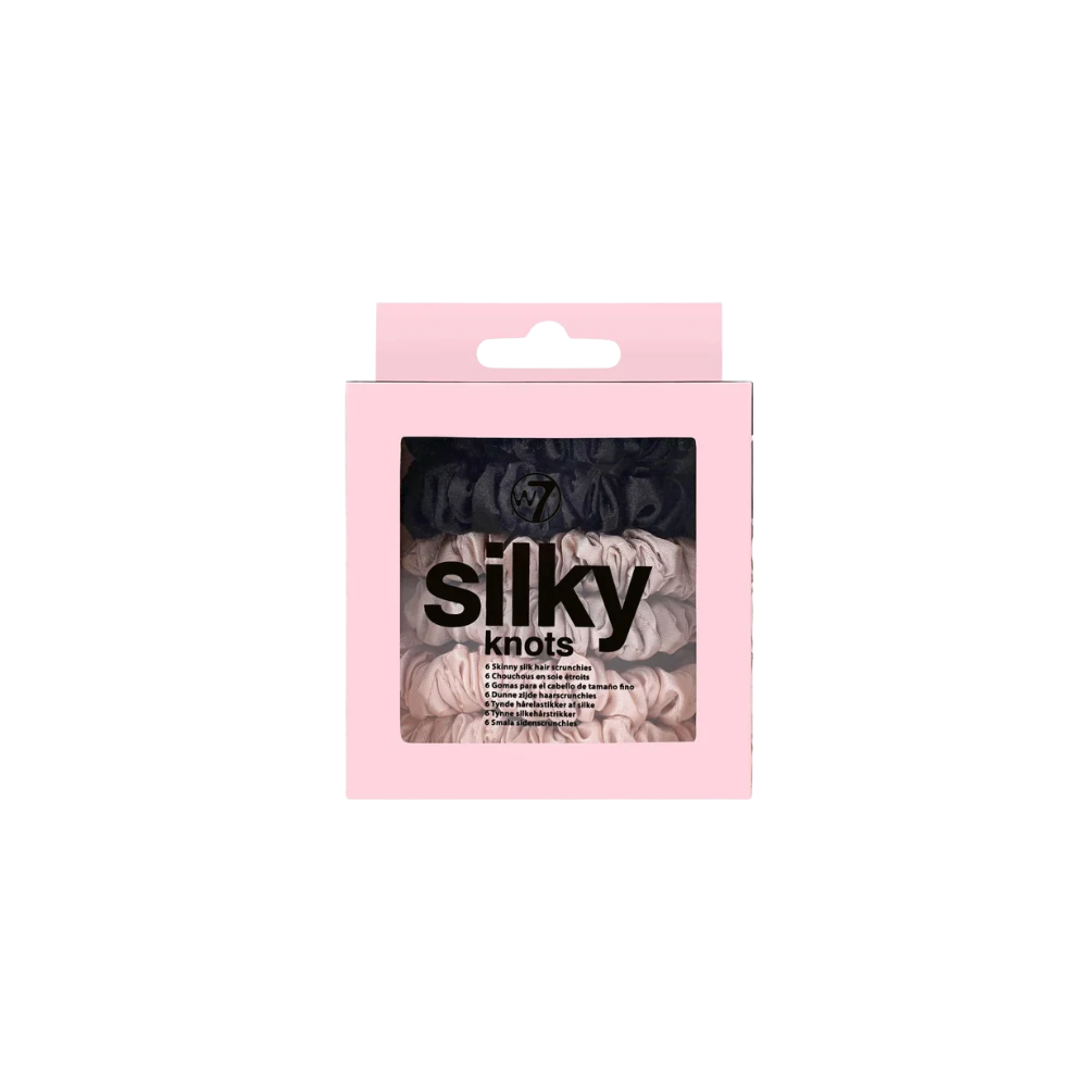 W7 Silky Knots 6 Hair Scrunchies Original