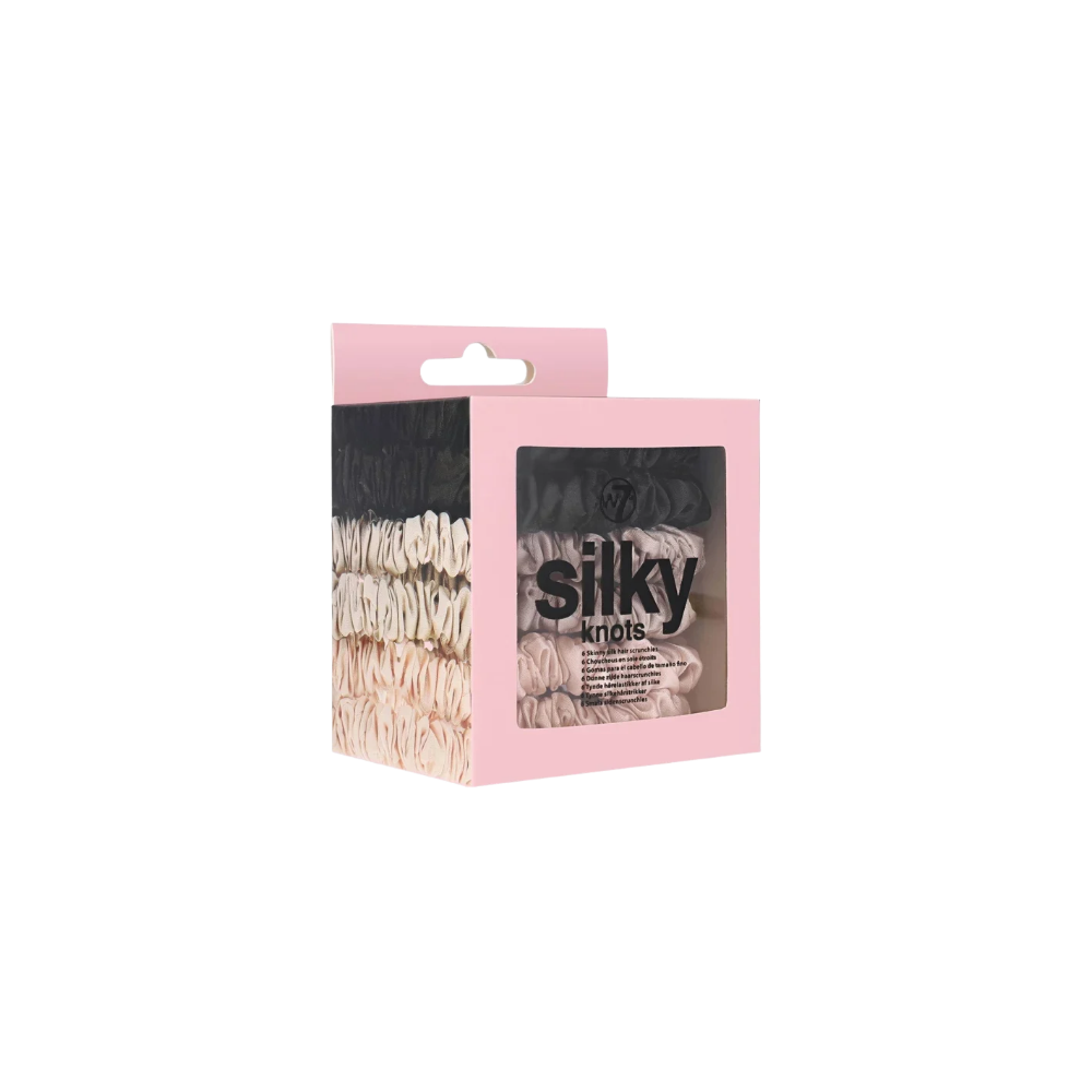 W7 Silky Knots 6 Hair Scrunchies Original