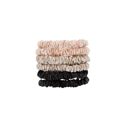 W7 Silky Knots 6 Hair Scrunchies Original