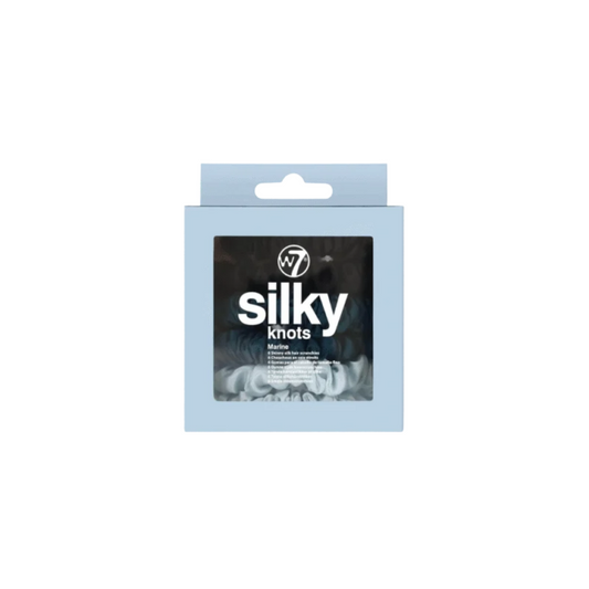 W7 Silky Knots 6 Hair Scrunchies Marine