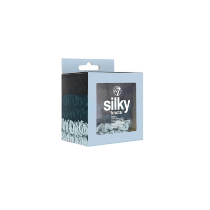 W7 Silky Knots 6 Hair Scrunchies Marine