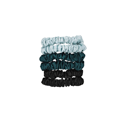 W7 Silky Knots 6 Hair Scrunchies Marine