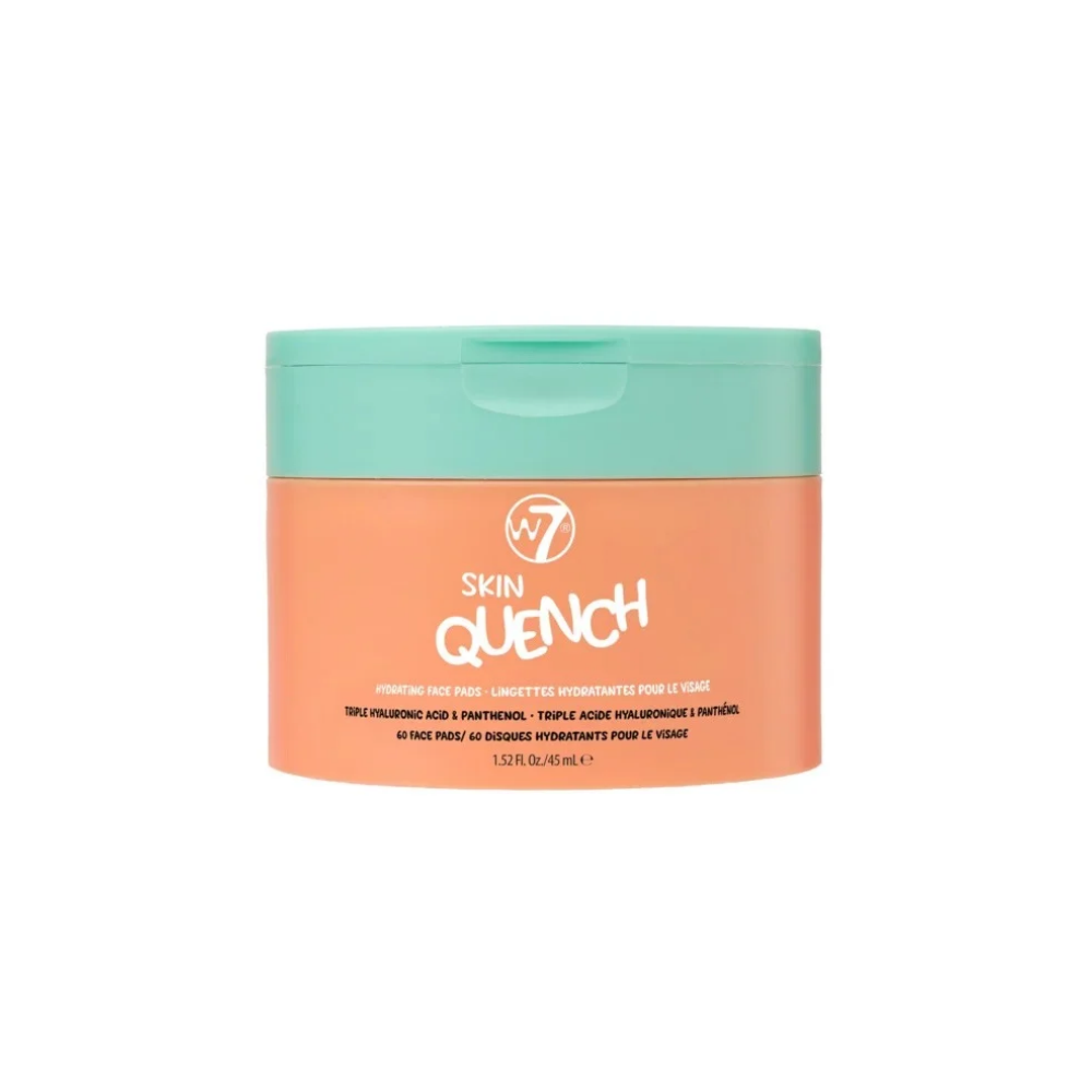 W7 Skin Quench Hydrating Face Pads Ενυδατικά Δισκία Προσώπου με Τριπλό Υαλουρονικό Οξύ & Πανθενόλη 60τμχ