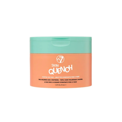 W7 Skin Quench Hydrating Face Pads Ενυδατικά Δισκία Προσώπου με Τριπλό Υαλουρονικό Οξύ & Πανθενόλη 60τμχ