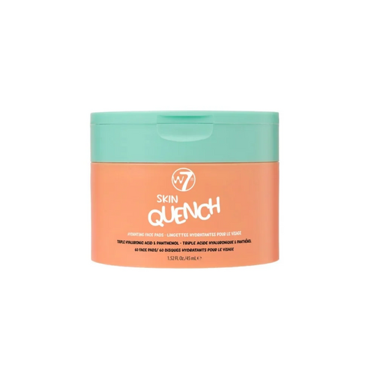 W7 Skin Quench Hydrating Face Pads Ενυδατικά Δισκία Προσώπου με Τριπλό Υαλουρονικό Οξύ & Πανθενόλη 60τμχ