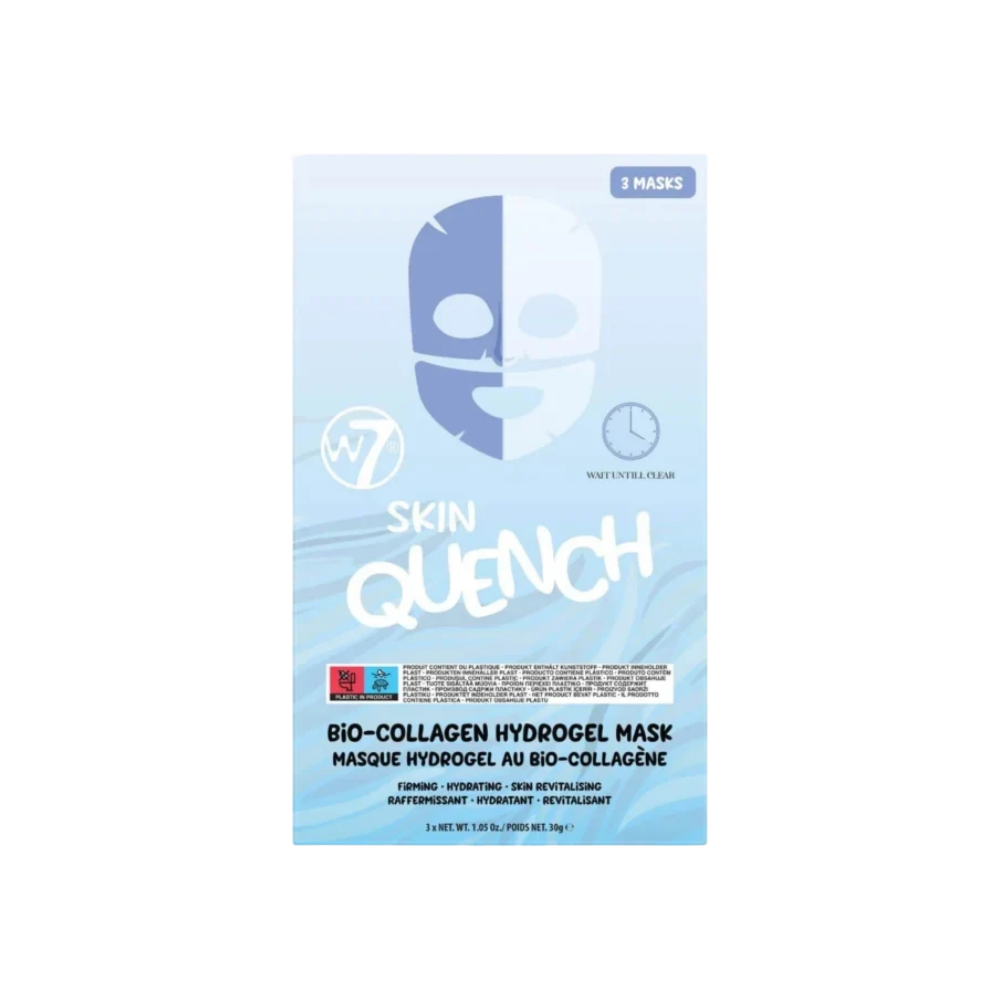 W7 Skin Quench Bio Collagen Hydrogel Face Mask 3 Pack Μάσκα Προσώπου Υδρογέλης με Βιο-Κολλαγόνο 3τμχ