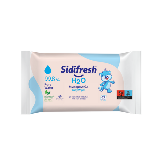 Sidiline Μωρομάντηλα με 99% Νερό, χωρίς Οινόπνευμα & Parabens 70τμχ