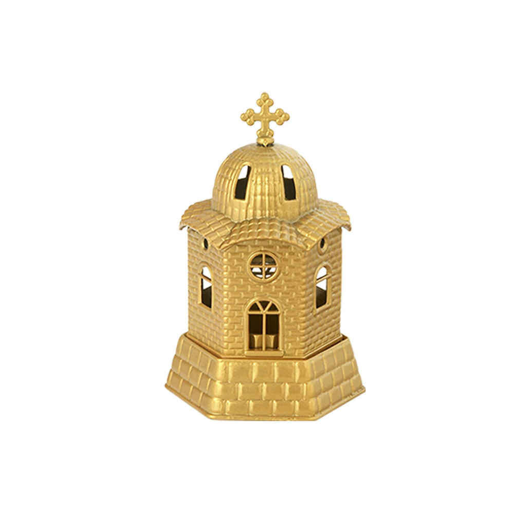 HOMie Επιτραπέζιο Καντήλι Μεταλλικό Χρυσό 18x10x17εκ.