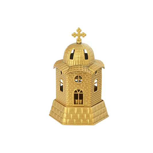 HOMie Επιτραπέζιο Καντήλι Μεταλλικό Χρυσό 18x10x17εκ.