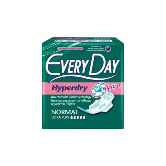 Every Day Hyperdry Normal Ultra Plus Σερβιέτες με Φτερά για Κανονική Ροή 5 Σταγόνες 10τμχ