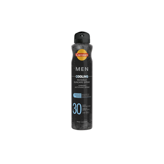 Carroten Men Cooling Διάφανο Αντιηλιακό Spray SPF30 200ml