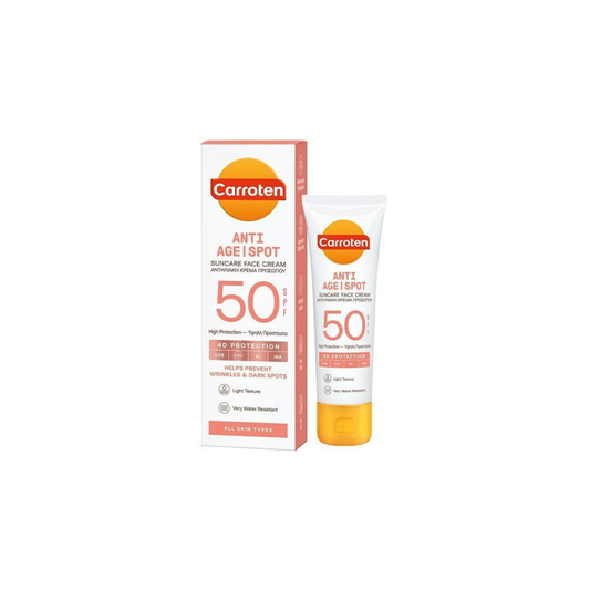 Carroten Anti-Age | Anti-Spot Αδιάβροχη Αντηλιακή Κρέμα Προσώπου SPF50 50ml