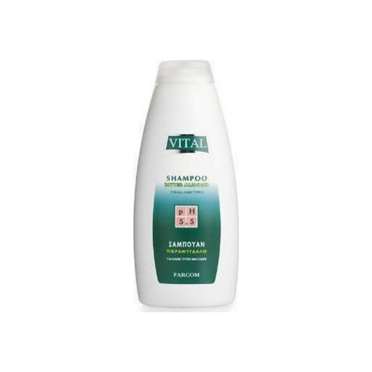Farcom Vital Ph 5.5 Bitter Almond Σαμπουάν Λάμψης για Όλους τους Τύπους Μαλλιών 500ml