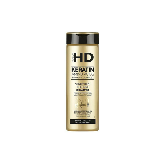 Farcom HD Keratin Structure Defense Σαμπουάν Αναδόμησης/Θρέψης & Λάμψης για Εύθραυστα Μαλλιά 400ml