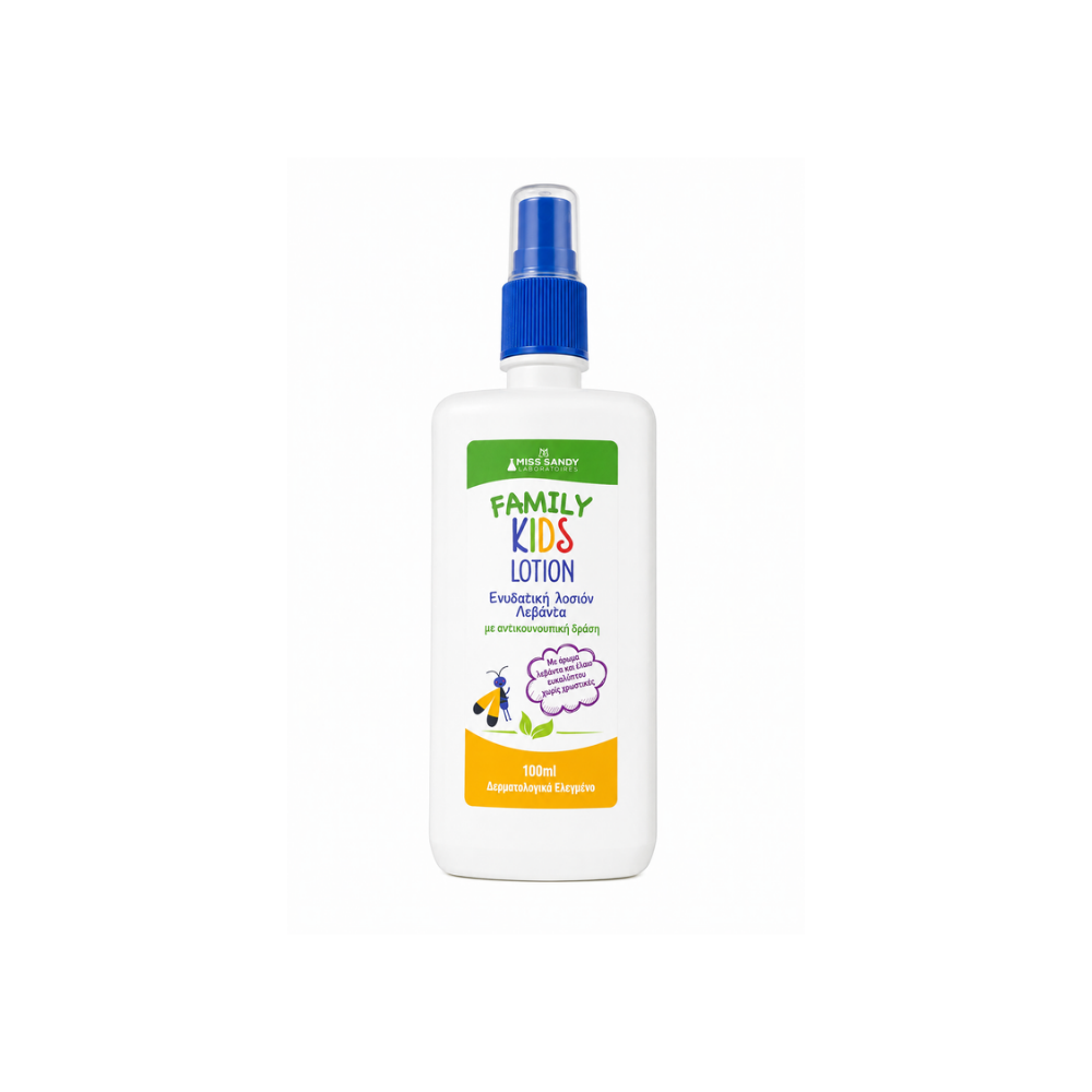 Miss Sandy Family Kids Lotion 100ml – Ενυδατική Λοσιόν με Αντικουνουπική Δράση για Παιδιά