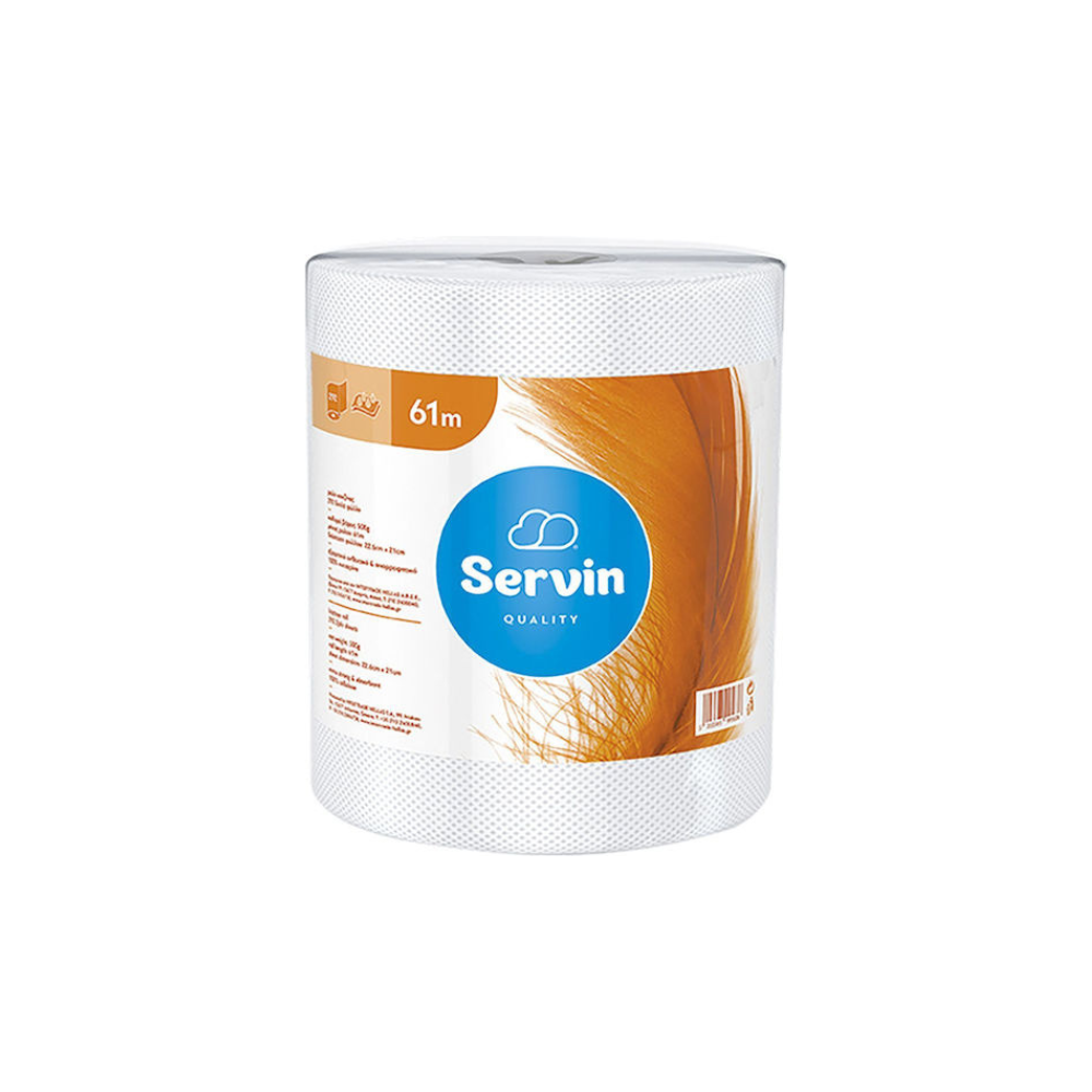 Servin Quality Χαρτί Κουζίνας Ρολό 2 Φύλλων (500gr/Ρολό) (7-64)