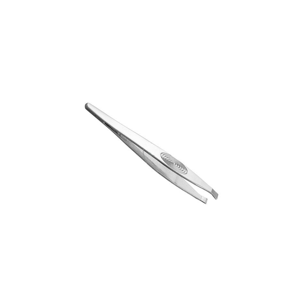 Niobe Professional Τσιμπιδάκι Φρυδιών με Ίσια Μύτη Ασημί