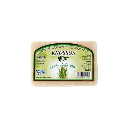 Knossos Soap Olive Oil Soap Μπάρα Σαπουνιού Αλόη 100gr