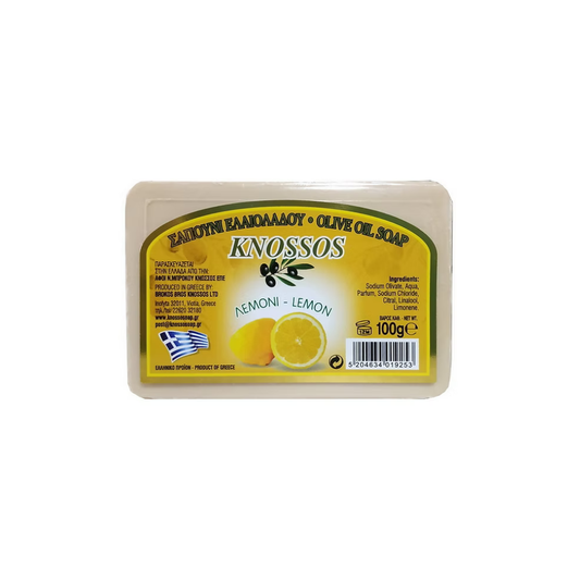 Knossos Soap Olive Oil Soap Μπάρα Σαπουνιού Λεμόνι 100gr