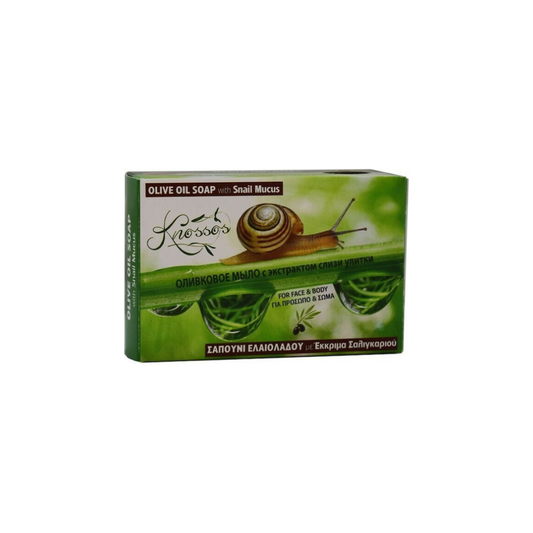 Knossos Soap Olive Oil Soap with Snail Mucus Μπάρα Σαπουνιού Καθαρισμού Προσώπου 100gr