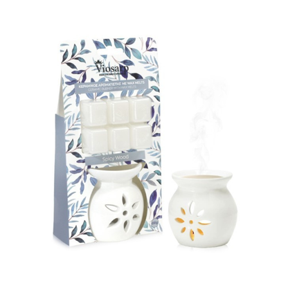 Viosarp Κεραμικός Αρωματιστής με Wax Melts Spicy Wood 66gr