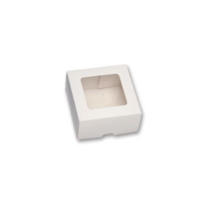 Χάρτινο Κουτί με Παράθυρο 9,5x9,5x5cm σε διάφορα χρώματα (370172)