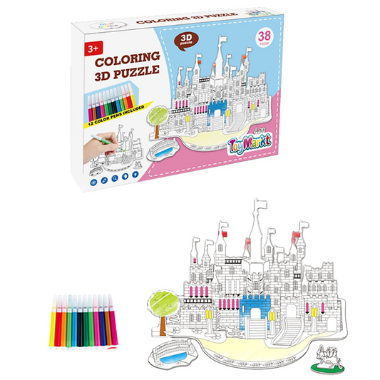 ToyMarkt Παζλ 3D Χρωματισμού 38 τεμ Κάστρο 26x18x3cm