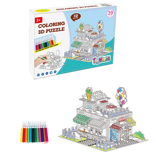 ToyMarkt Παζλ 3D Χρωματισμού 39 τεμ Παγωτατζίδικο 26x18x3cm
