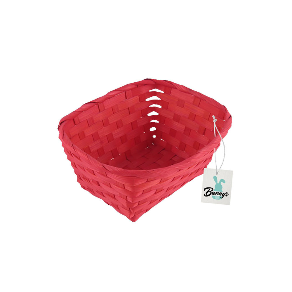 Καλάθι Bamboo Κόκκινο Ορθογώνιο 20x16x9,5cm (73-2157)