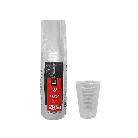 Lariplast Ποτήρια Πλαστικά Διάφανα 250mL 50τμχ