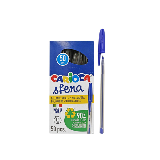 Carioca Στυλό Ballpoint με Μπλε Μελάνι 50τμχ