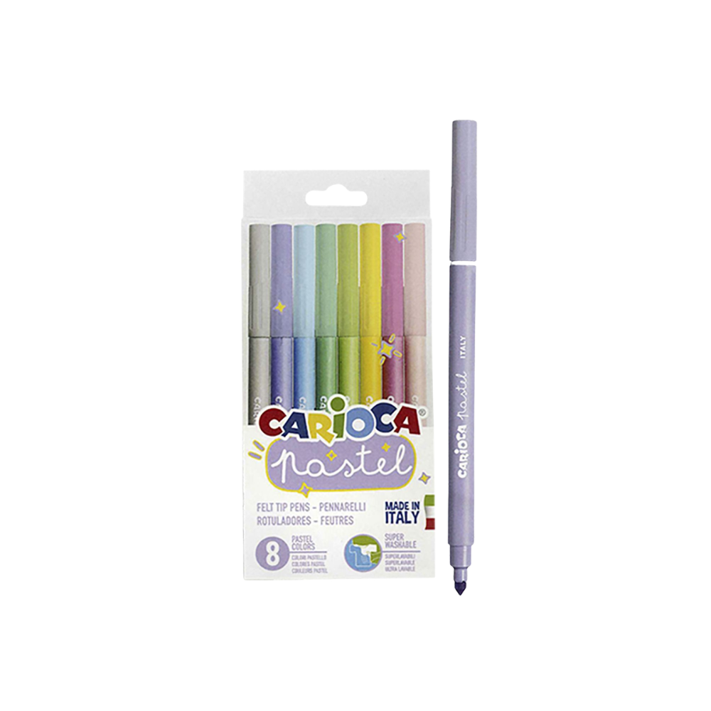 Carioca Pastel Μαρκαδόροι Ζωγραφικής Σετ 8 χρώματα (60-747)