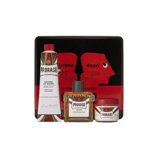 Proraso Σετ Περιποίησης για Γένια Prima e Dopo με Sandalwood Pre-shave Cream 100ml, Shaving Cream 150ml, After Shave Lotion 100ml