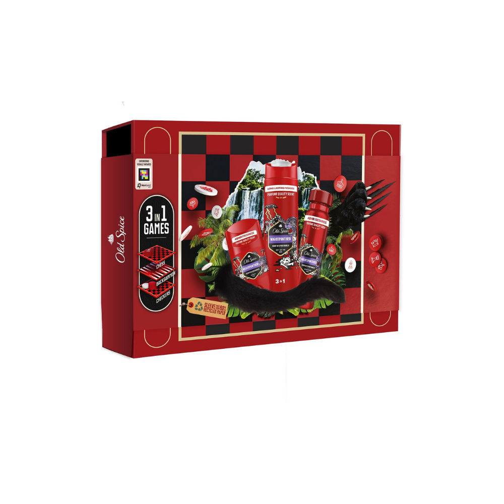 Old Spice Night Panther Σετ Περιποίησης για Καθαρισμό Σώματος 3τμχ