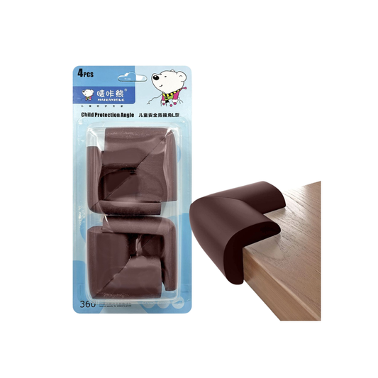 HOMie Γωνία Προστασίας από Πλαστικό Dark Brown 4τμχ (81-501)