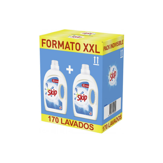 Skip Active Clean Υγρό Απορρυπαντικό Ρούχων 2×85 Μεζούρες Συνολο 170 Μεζουρες