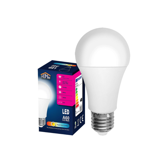HOMie Λάμπα LED A60 E27 8,5W 800lm 3000K Θερμό Λευκό (88-512)