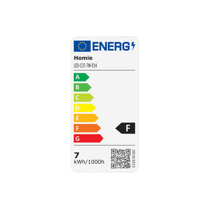 HOMie Λάμπα LED Κερί C37 E14 7W 620lm 3000K Θερμό Λευκό (88-514)