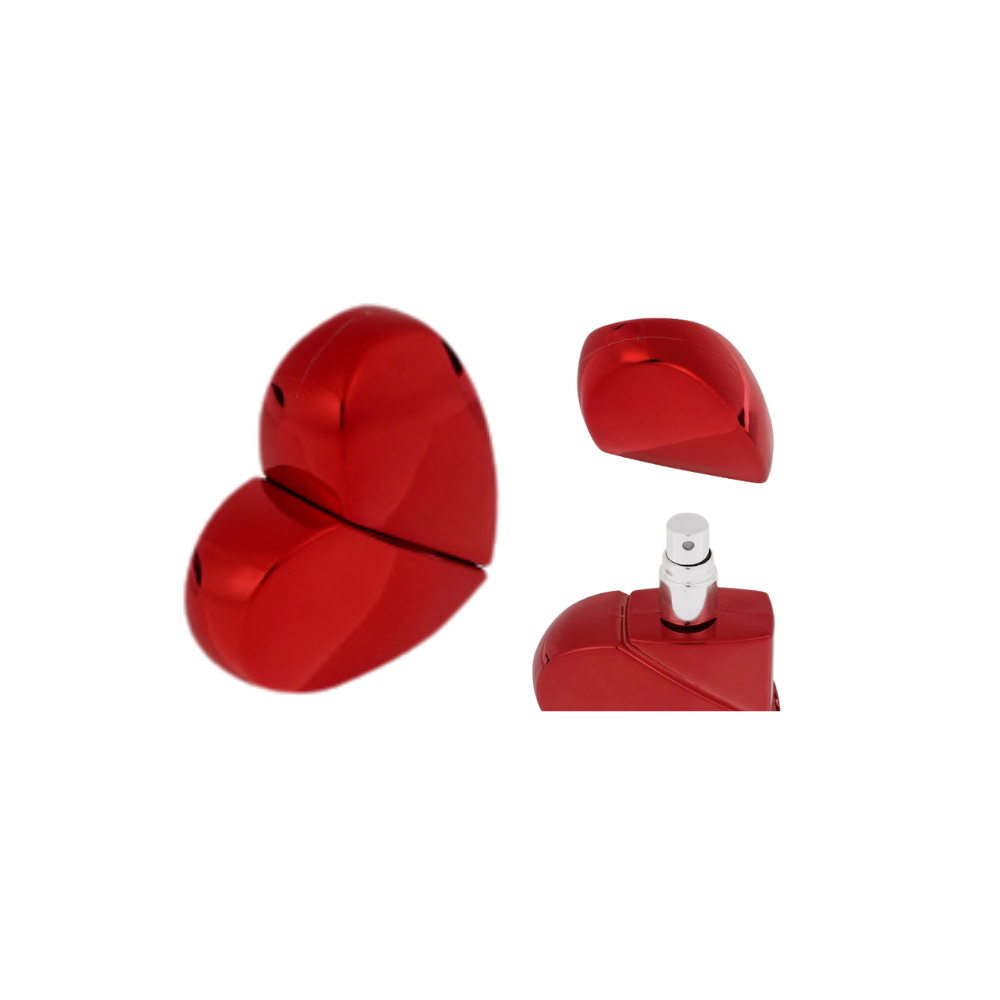 Μπουκαλάκι αρώματος 25 ml σε σχήμα καρδιάς κόκκινο