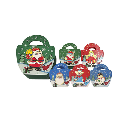 XMASfest Χριστουγεννιάτικη Ξύλινη Φιγούρα Καλάθι Ύψους 11εκ. (Διάφορα Σχέδια)