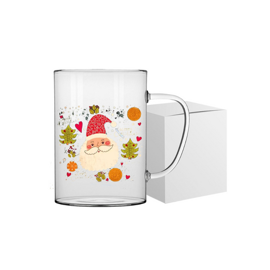 Κούπα Γυάλινη Borosilicate Άγιος Βασίλης 380ml