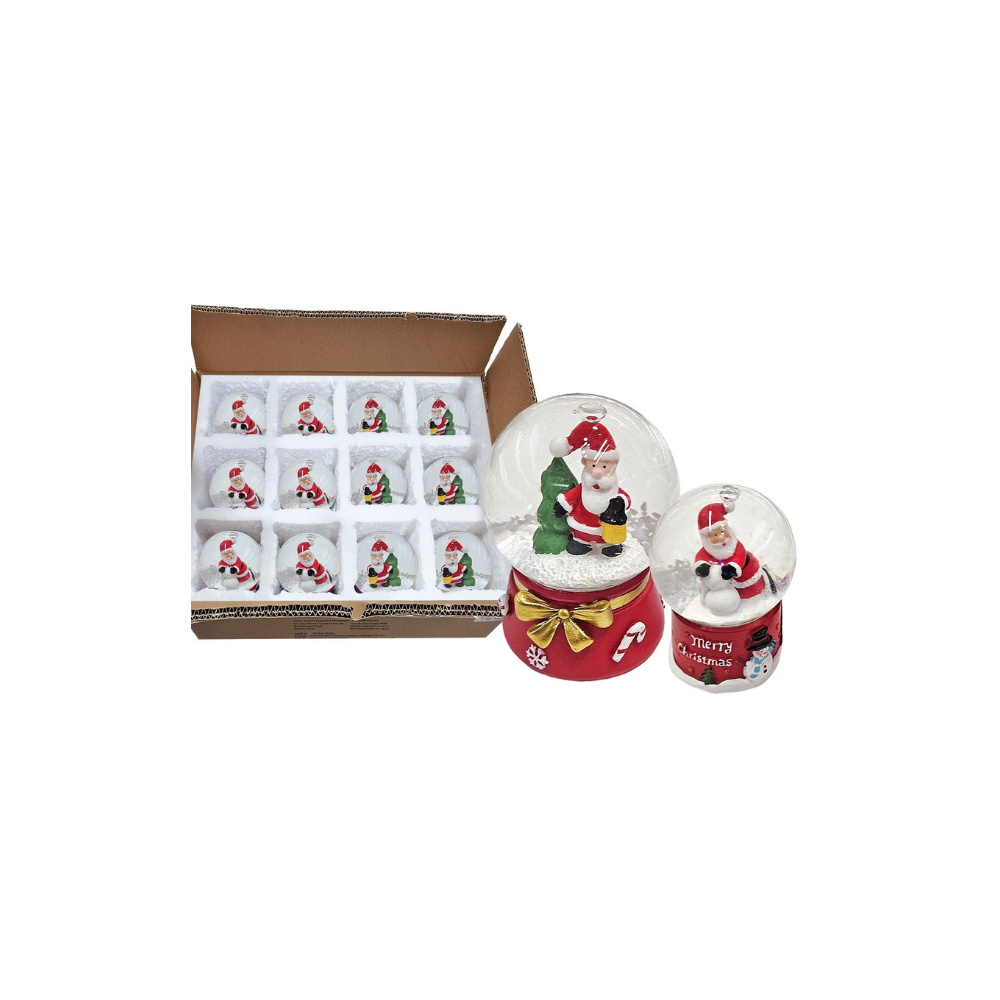 XMASfest Μικρή 4.5cm Χριστουγεννιάτικη Χιονόμπαλα με τον Άγιο Βασίλη (Διάφορα Σχέδια)