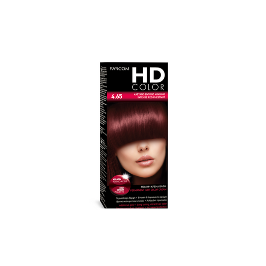 HD COLOR ΣΕΤ ΒΑΦΗΣ 60ML 4.65 ΚΑΣΤΑΝΟ ΕΝΤΟΝΟ ΚΟΚΚΙΝΟ