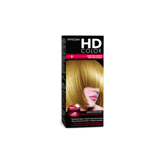 HD COLOR ΣΕΤ ΒΑΦΗΣ 60ML 9-ΞΑΝΘΟ ΠΟΛΥ ΑΝΟΙΚΤΟ