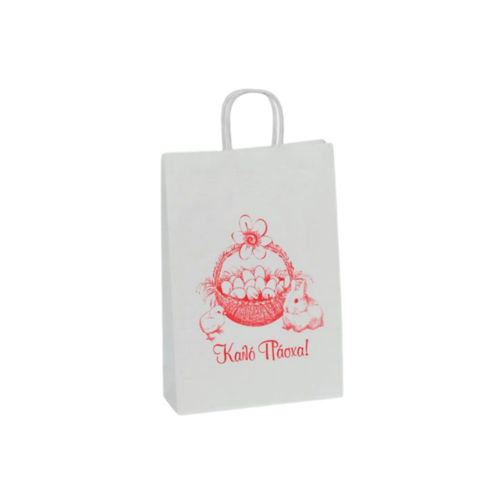 Πασχαλινή Χάρτινη Τσάντα Δώρου «Καλό Πάσχα» 24×22×10cm