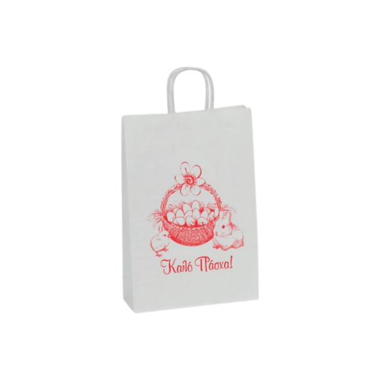 Πασχαλινή Χάρτινη Τσάντα Δώρου «Καλό Πάσχα» 24×22×10cm