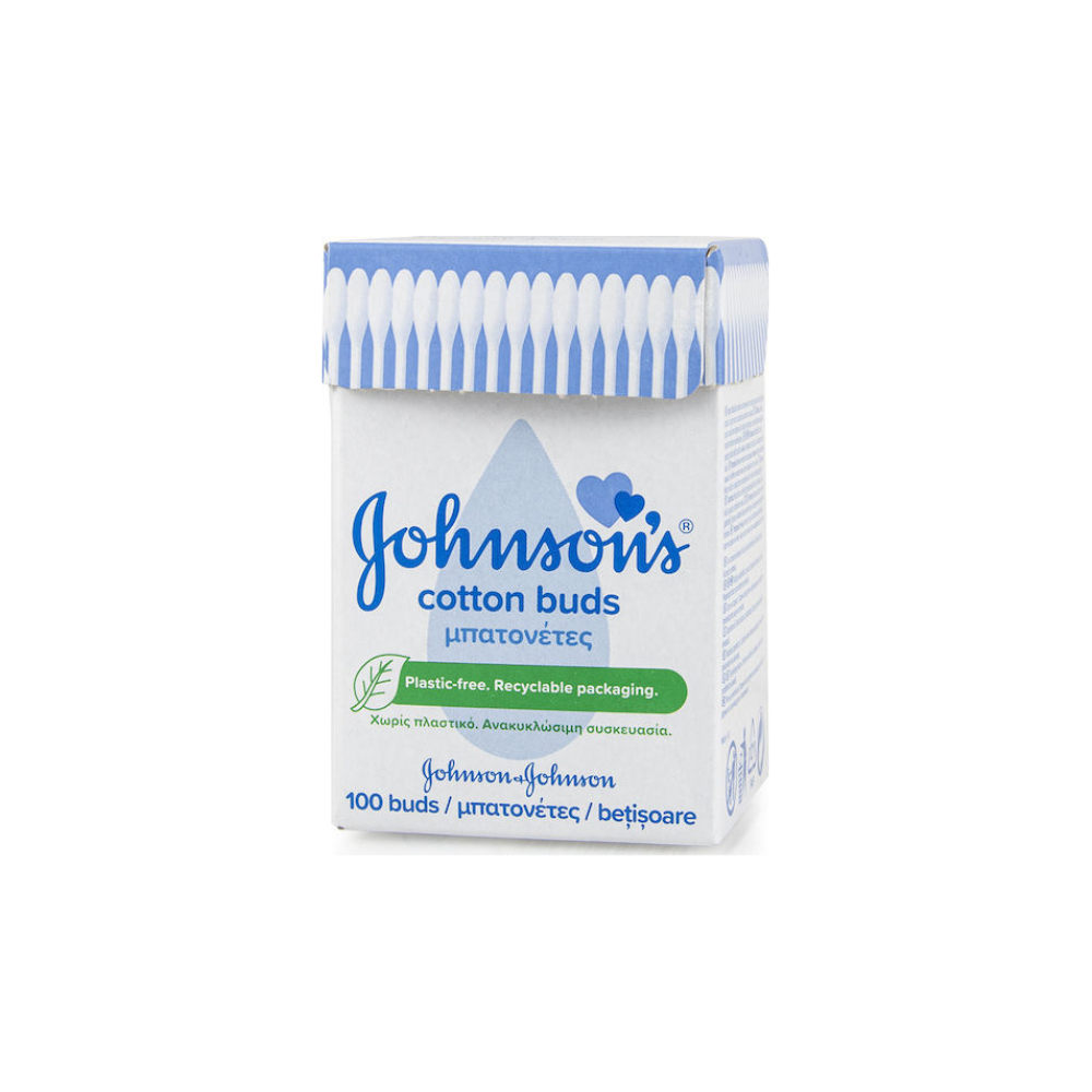 Johnson & Johnson Μπατονέτες σε Ανακυκλώσιμη Συσκευασία 100τμχ