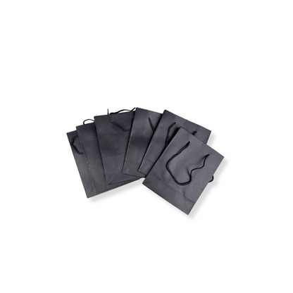 Χάρτινη Τσάντα Μαύρη με Κορδόνι 12x5x15cm (KN1020)